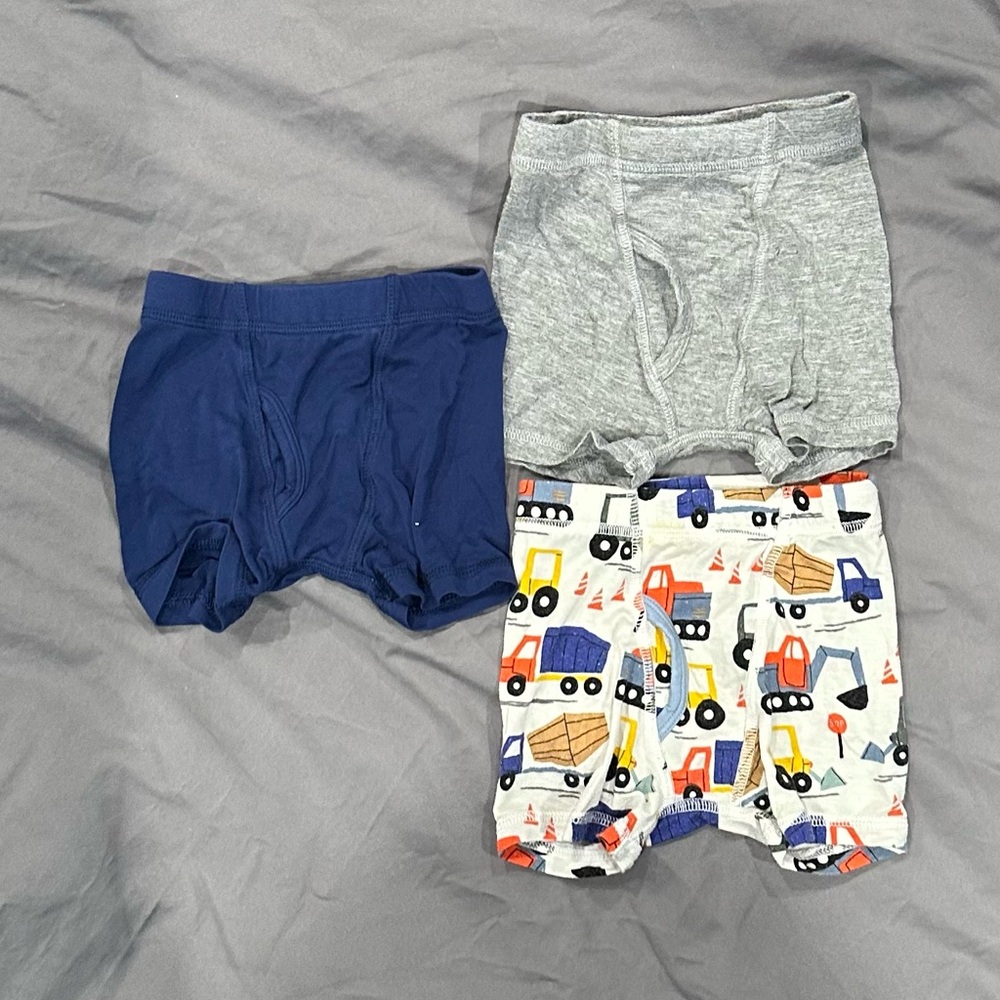 Kids Construction Theme Boxer Briefs Set